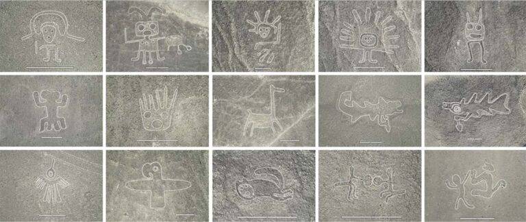 Some of the new Nazca designs discovered by AI. Source: PNAS.