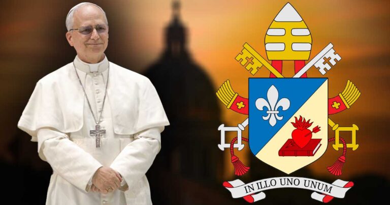 The pope and the coat of arms
