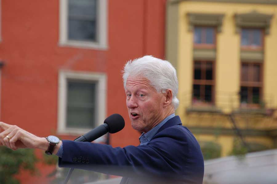 Former President Bill Clinton during 2016. By Hayden Schiff. Source: CC BY 2.0