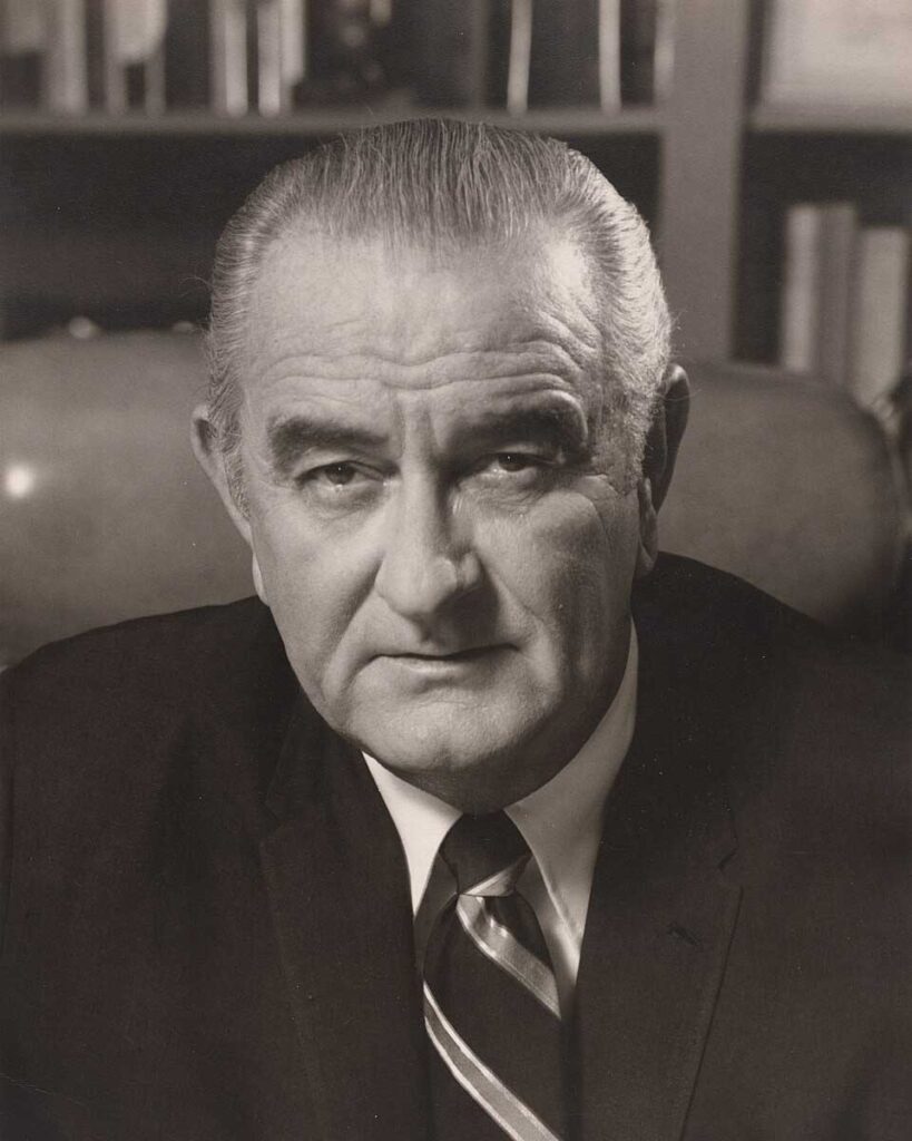 Famous for profanity, LBJ. By American photographer Oscar White (1921-2020). Source: CC0 1.0.