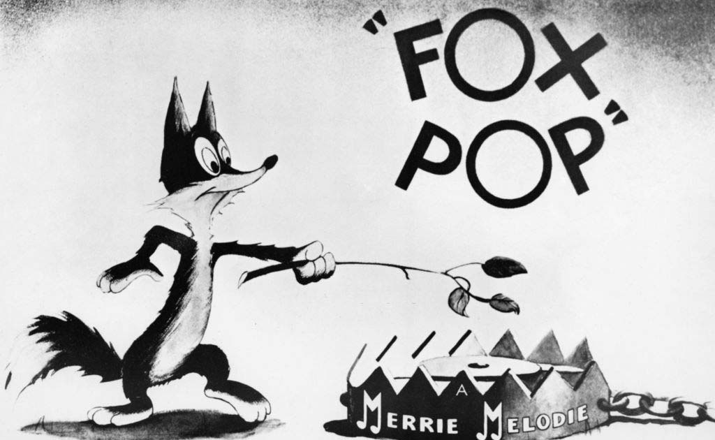 The fox has long been a symbol of cunning from Sumerian myths to classic cartoons, like the 1942 Merrie Melodies animated film “Fox Pop”. Source: Public Domain.