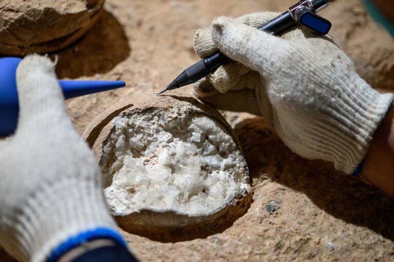 Numerous dinosaur eggs have been found in Shiyan, China, but their age has been unknown until now.Credit: Dr. Bi Zhao