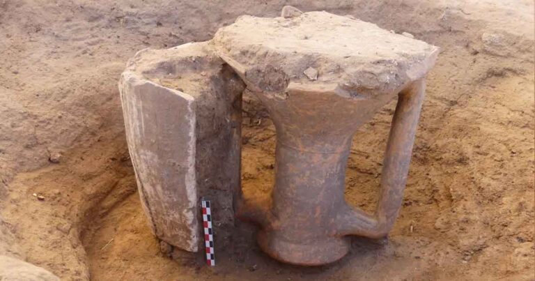 Two libation tubes that were found at Olbia in France. (Image credit: Tassadit Abdelli / Inrap)