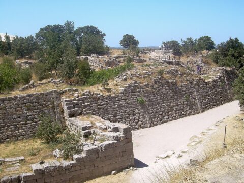 Surviving Late Bronze Age fortification masonry at Troy (Hisarlık)