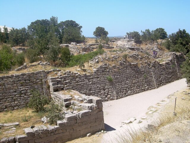 Surviving Late Bronze Age fortification masonry at Troy (Hisarlık)