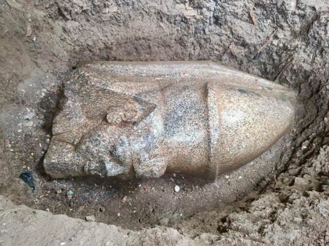 Ramesses II statue head discovered at Behbeit El-Hagar in Egypt